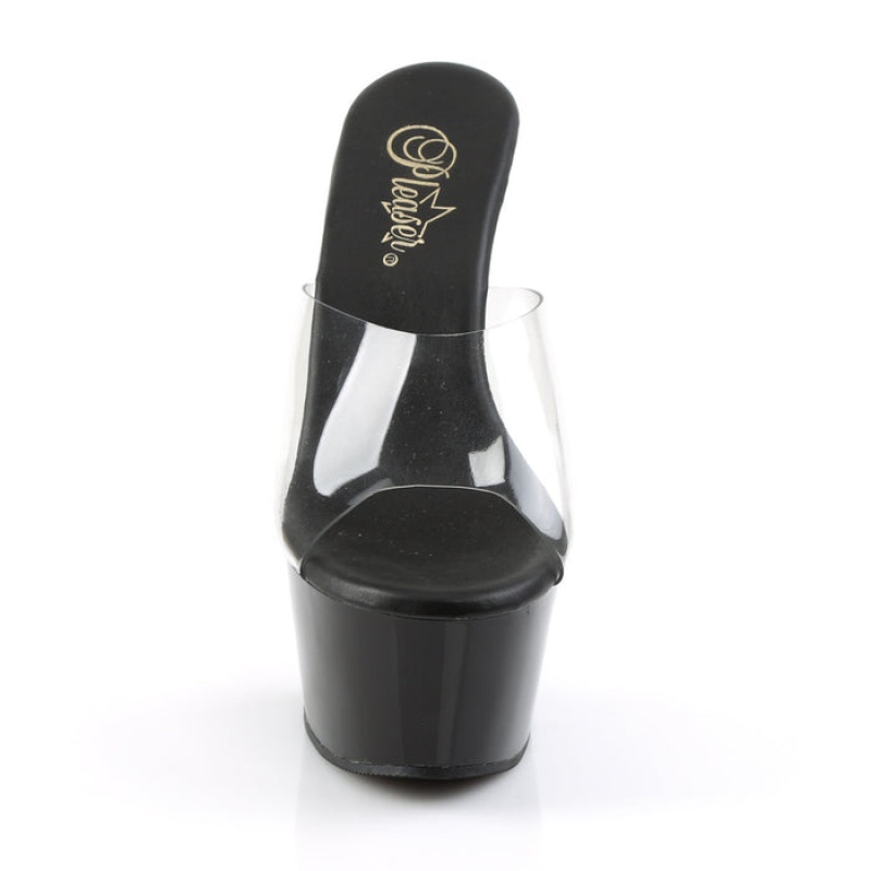 Pleaser Aspire-601 Badesandaler Dame Sort | 21SCJWBHV