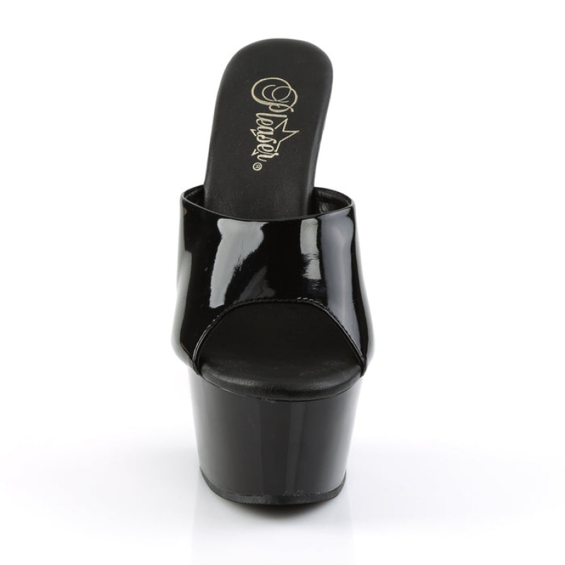 Pleaser Aspire-601 Badesandaler Dame Sort | 62FGZCQTW