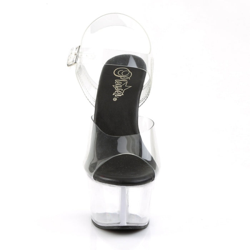 Pleaser Aspire-608 Sandaler Dame Sort | 69YBWSLMX