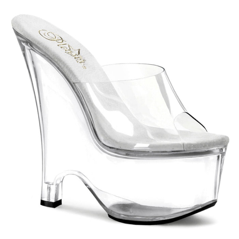 Pleaser Beau-601 Badesandaler Dame Clear | 54OVEWJBQ