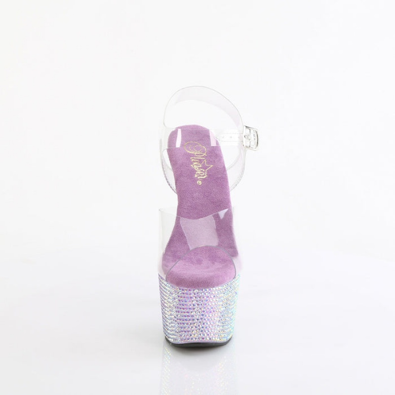 Pleaser Bejeweled-708RRS Sandaler Dame Lilla | 92BUZMQFY