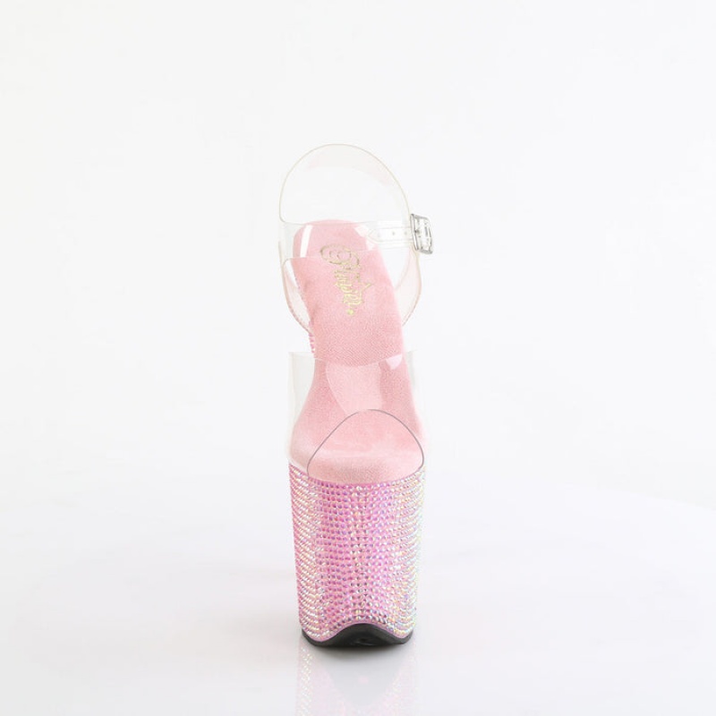 Pleaser Bejeweled-808RRS Sandaler Dame Lyserød | 93ZBGHITE