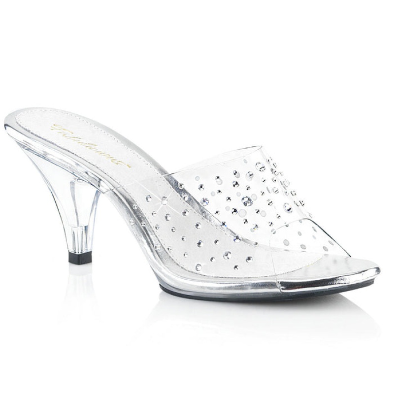 Pleaser Belle-301RS Badesandaler Dame Clear | 97TKNMVUJ