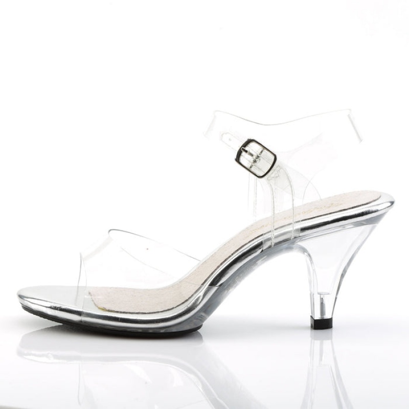 Pleaser Belle-308 Sandaler Dame Clear | 53SQOGWKI