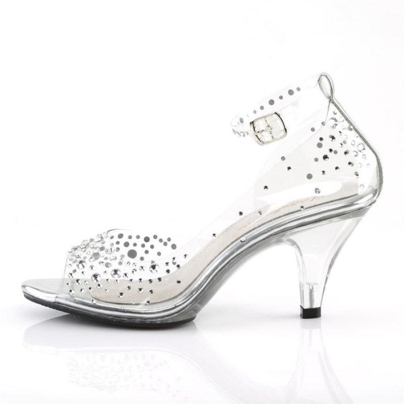 Pleaser Belle-330RS Sandaler Dame Clear | 10ASEFYHW