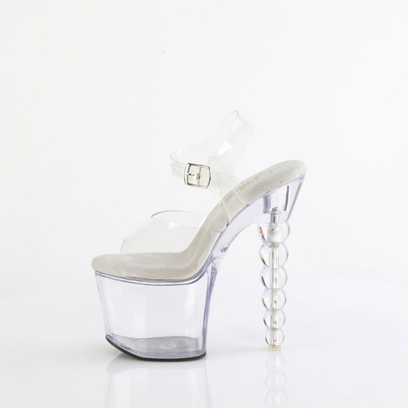 Pleaser Bliss-708 Sandaler Dame Clear | 80TWESVCJ