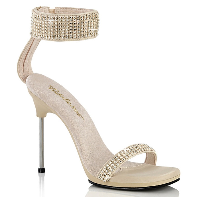 Pleaser Chic-40 Sandaler Dame Beige | 13HGOTRXY