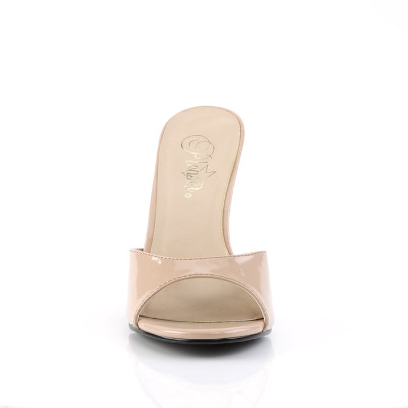 Pleaser Classique-01 Badesandaler Dame Beige | 83RVYDHXP