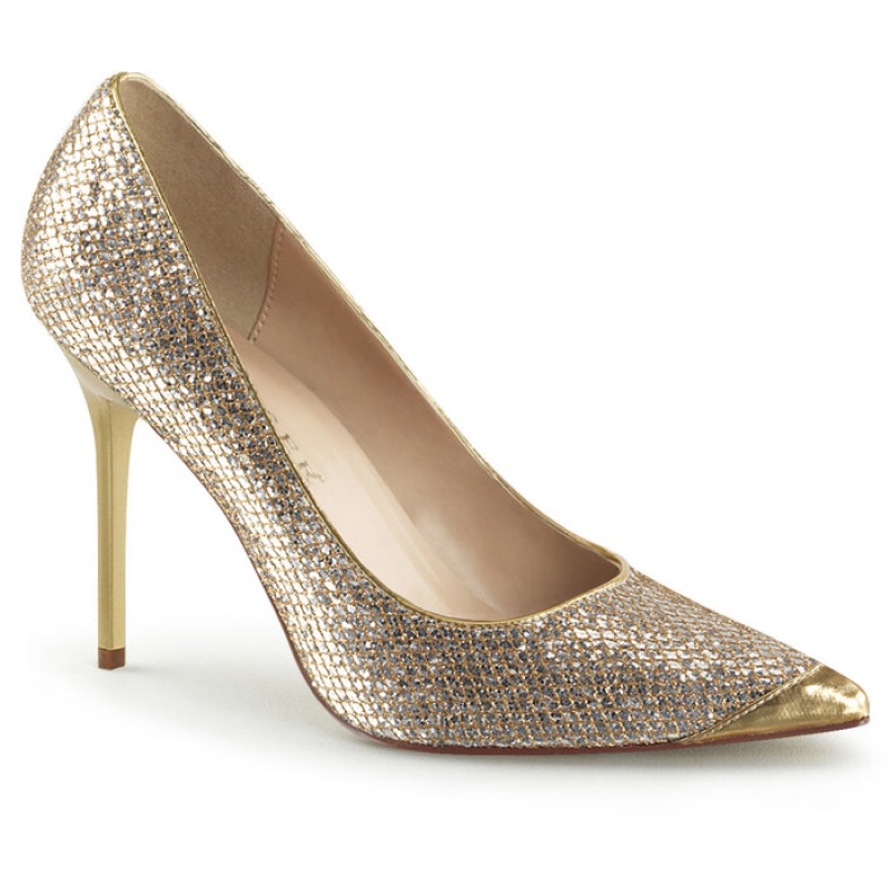 Pleaser Classique-20 Stiletter Dame Guld | 70RFCLMTI