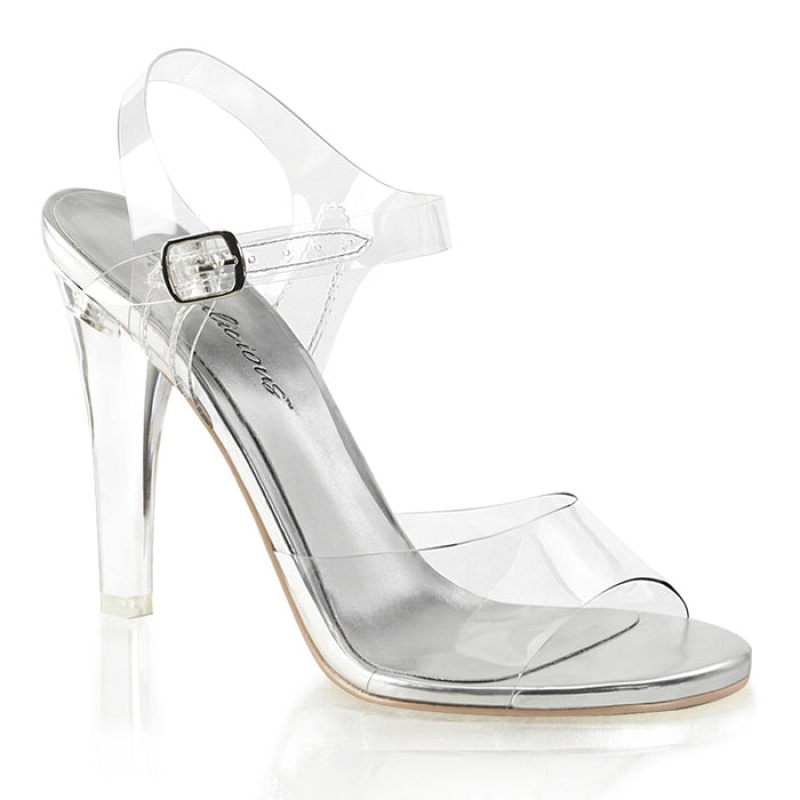 Pleaser Clearly-408 Sandaler Dame Clear | 23LXCYMJP