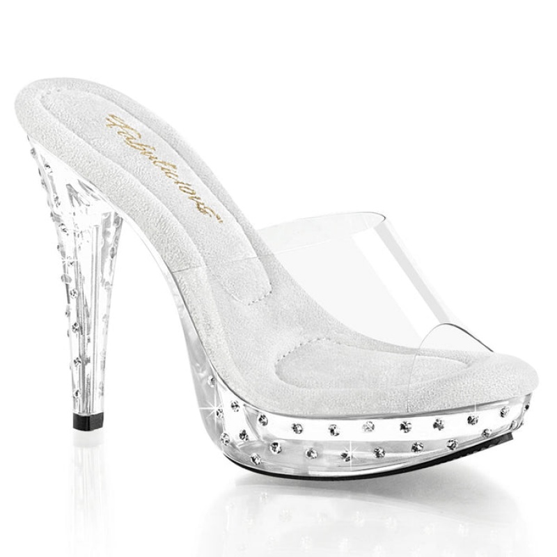 Pleaser Cocktail-501SDT Badesandaler Dame Clear | 34XMUWJLV