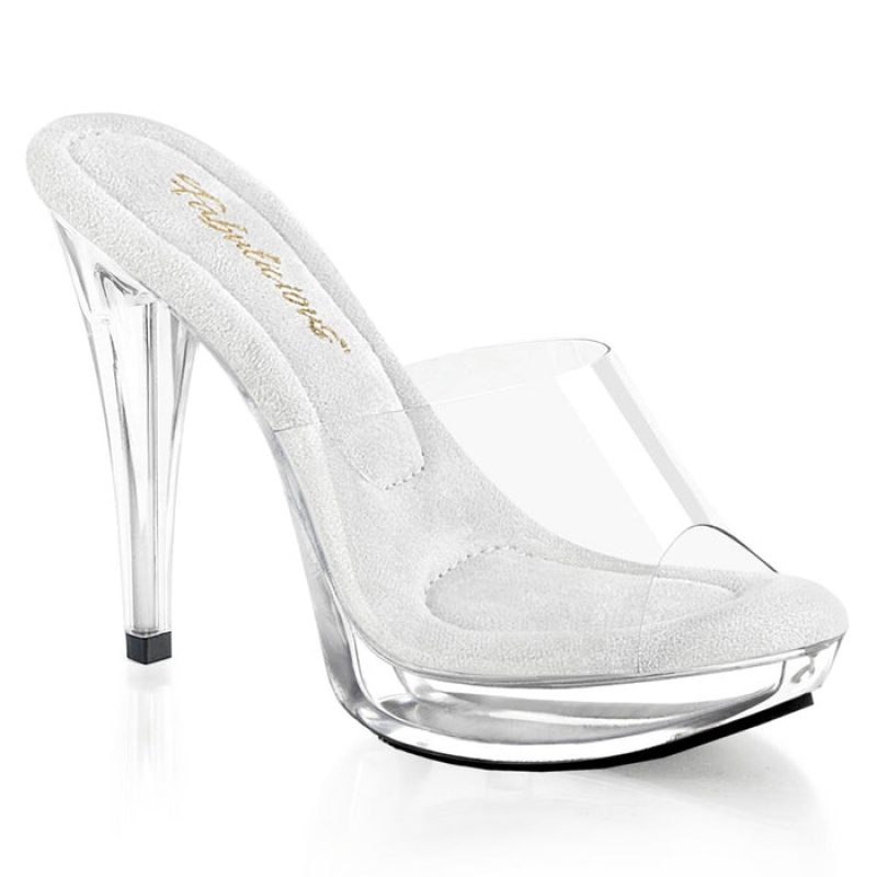 Pleaser Cocktail-501 Badesandaler Dame Clear | 21GZSPVER