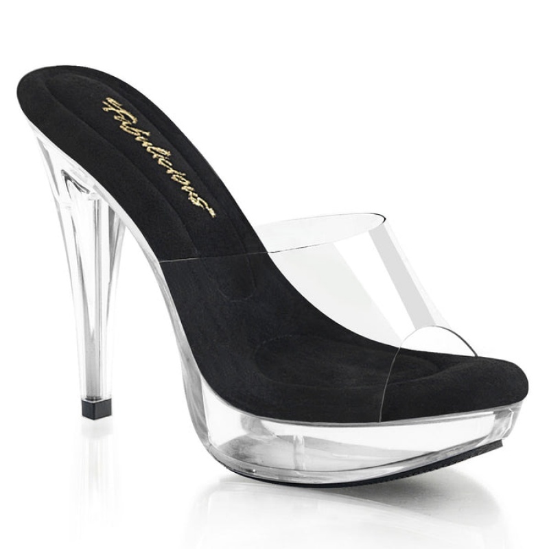 Pleaser Cocktail-501 Badesandaler Dame Sort | 81RZLPMJF