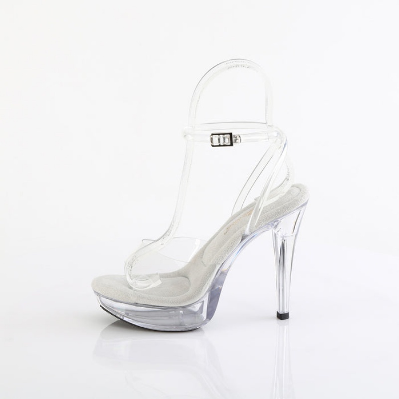 Pleaser Cocktail-506 Sandaler Dame Clear / Clear | 23FODPUGK