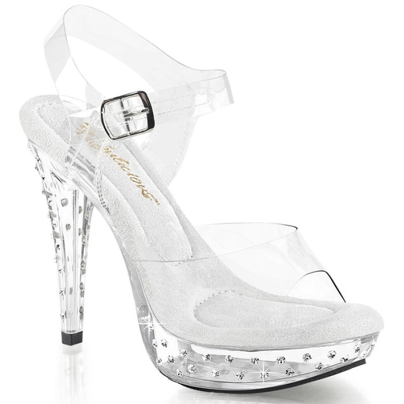 Pleaser Cocktail-508SDT Sandaler Dame Clear | 54LZYRCIQ