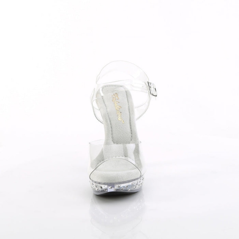 Pleaser Cocktail-508SDT Sandaler Dame Clear | 54LZYRCIQ