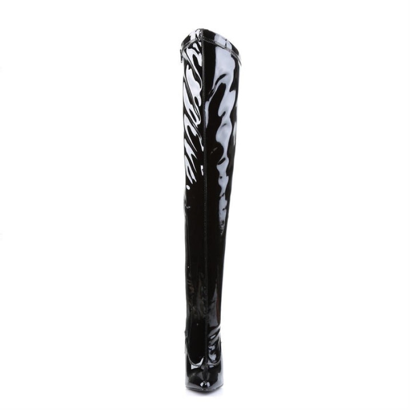 Pleaser Dagger-3060 Støvler Dame Sort | 17QZHKYOW