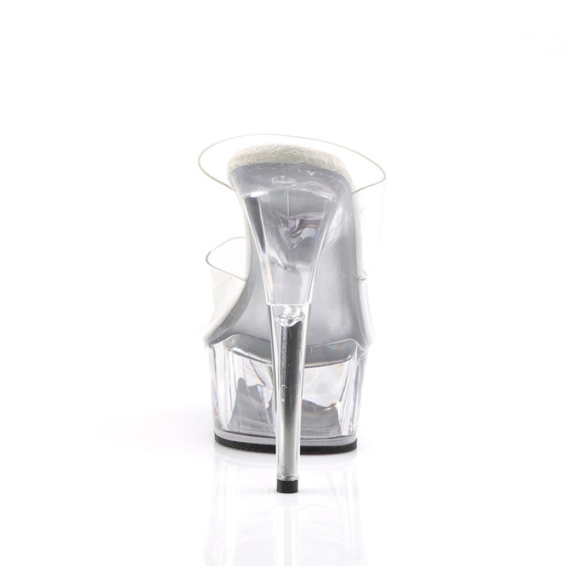 Pleaser Delight-602 Badesandaler Dame Clear | 76HGAFOLQ