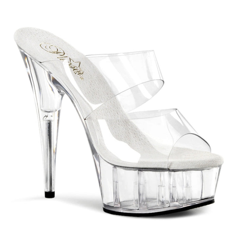 Pleaser Delight-602 Badesandaler Dame Clear | 76HGAFOLQ