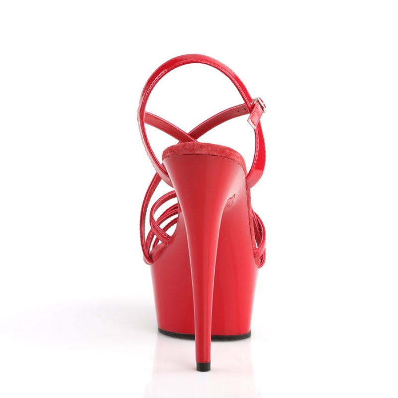 Pleaser Delight-613 Sandaler Dame Rød | 61QYTCURO