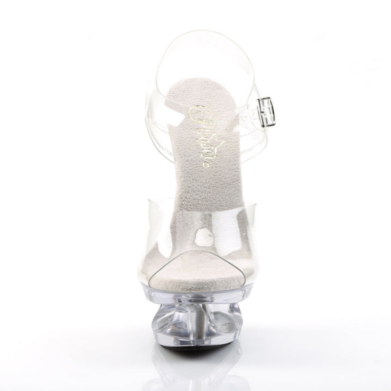 Pleaser Eclipse-608 Sandaler Dame Clear | 52NOKXZCP