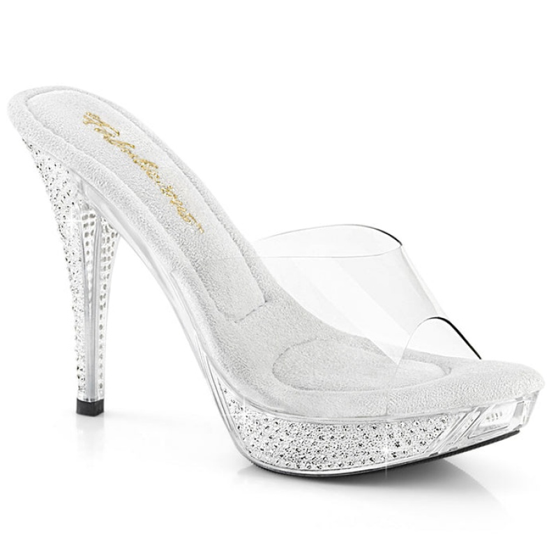 Pleaser Elegant-401 Badesandaler Dame Clear | 53FROJHUB