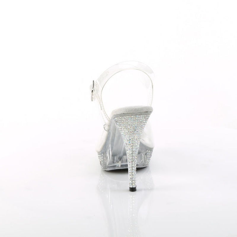 Pleaser Elegant-408ABRS Sandaler Dame Clear | 34TYNIEMC