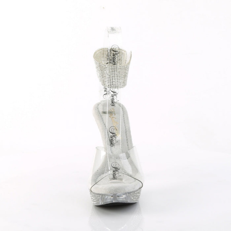 Pleaser Elegant-442 Sandaler Dame Clear | 56MUKHRPY