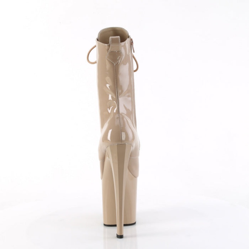 Pleaser Enchant-1040 Støvler Dame Beige | 80HTKONYQ