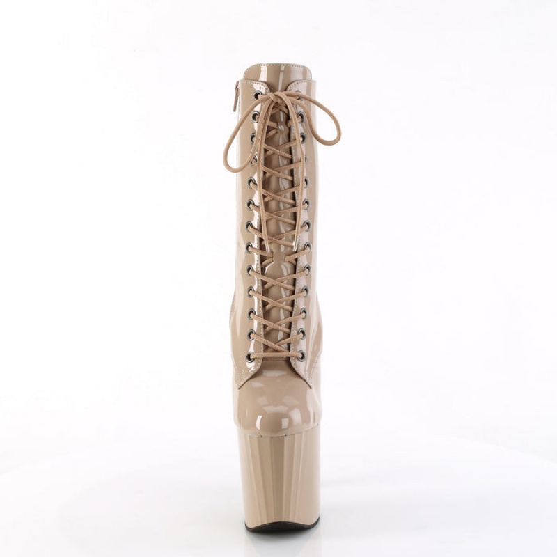 Pleaser Enchant-1040 Støvler Dame Beige | 80HTKONYQ