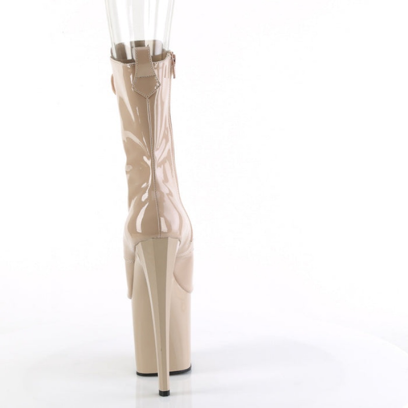 Pleaser Enchant-1041 Støvler Dame Beige | 06MARBTYJ