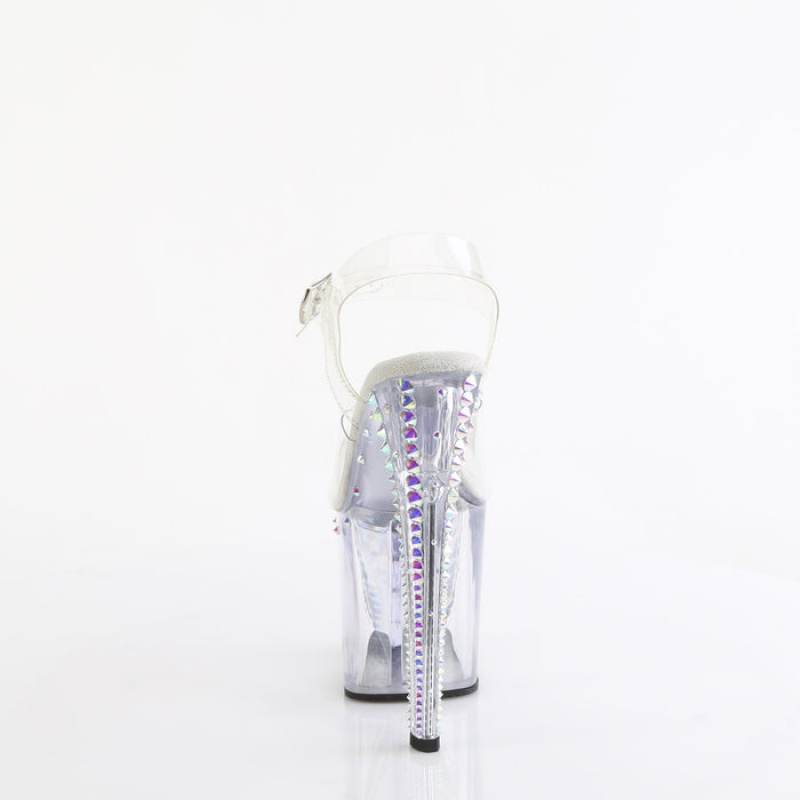 Pleaser Enchant-708RS-02 Sandaler Dame Clear | 67KGUCHYS