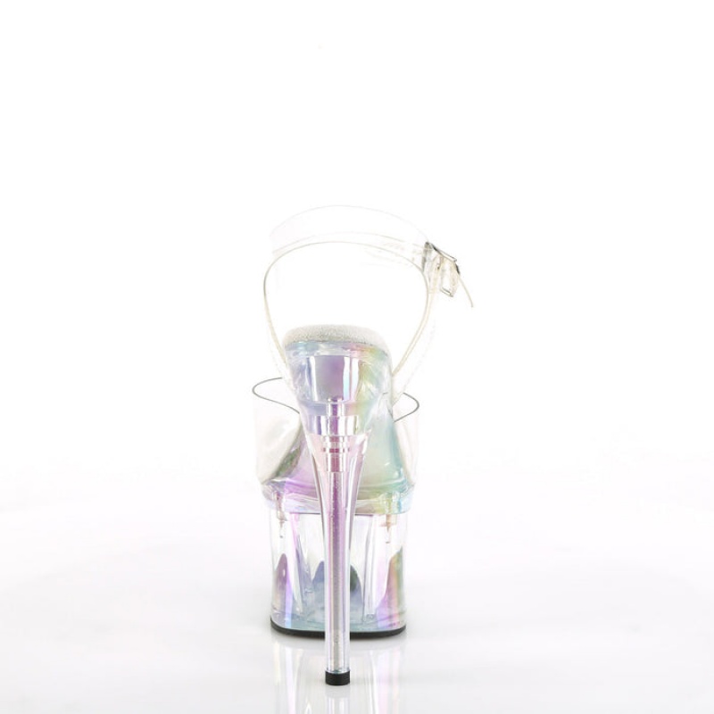 Pleaser Esteem-708RBP Sandaler Dame Clear | 51YEHJXIF