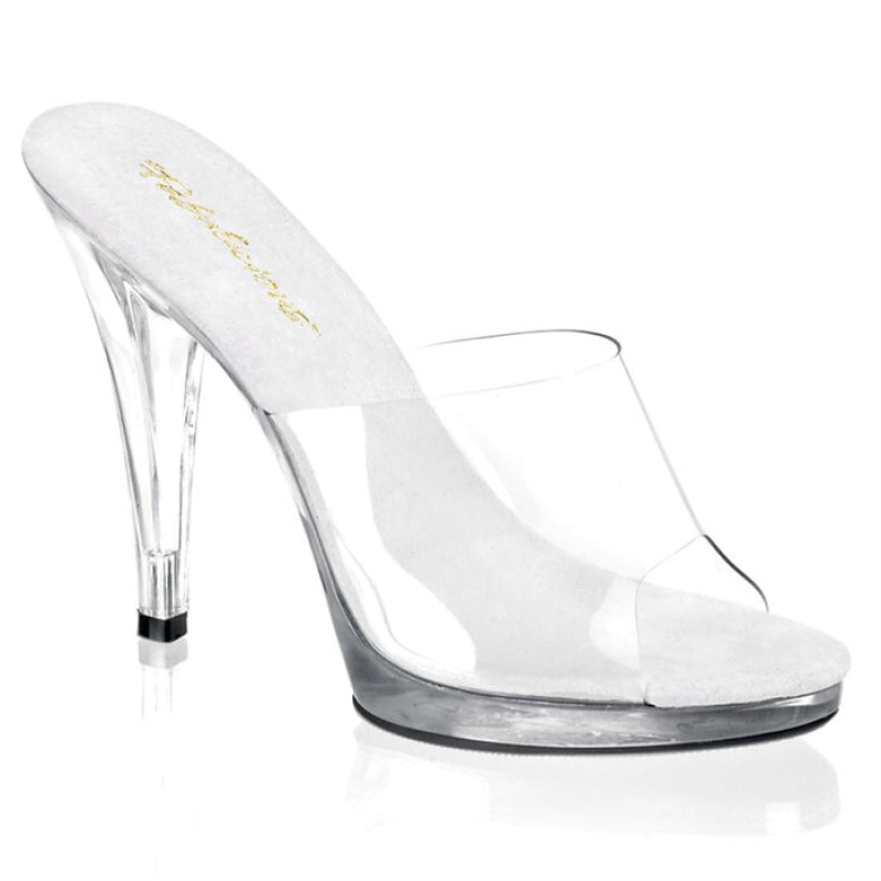 Pleaser Flair-401 Badesandaler Dame Clear | 15VXAUKLW