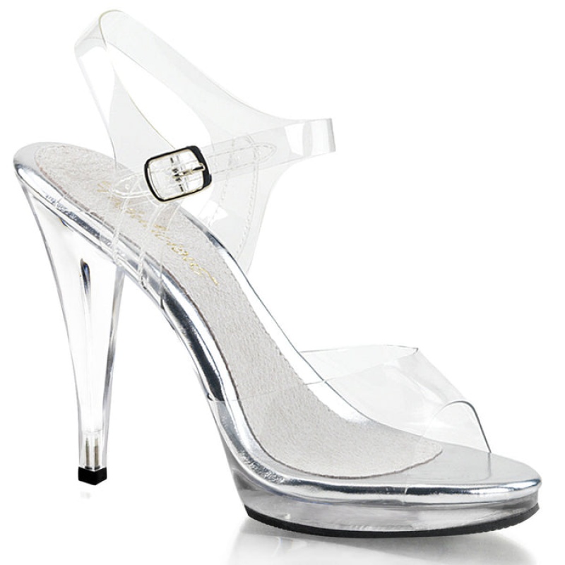 Pleaser Flair-408 Sandaler Dame Clear | 75MNDGUZW