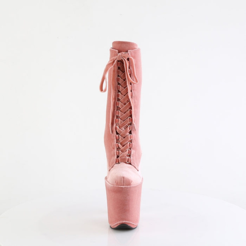 Pleaser Flamingo-1045VEL Støvler Dame Lyserød | 60ZJBQXIR