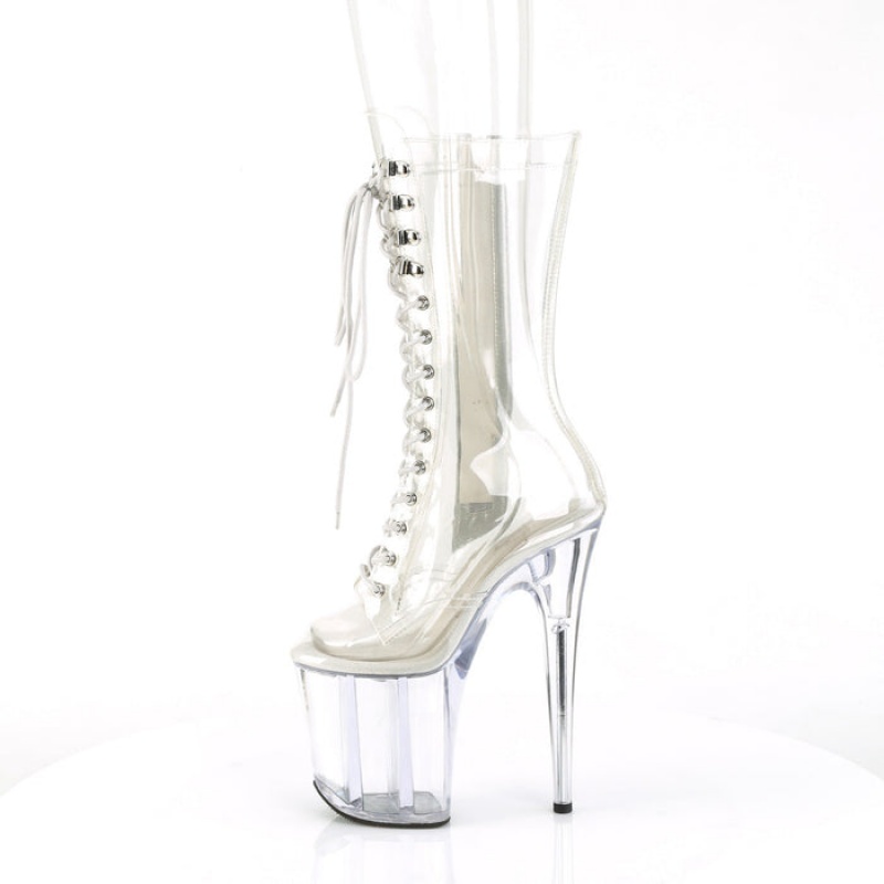 Pleaser Flamingo-1050C Støvler Dame Clear | 09KANSJUG