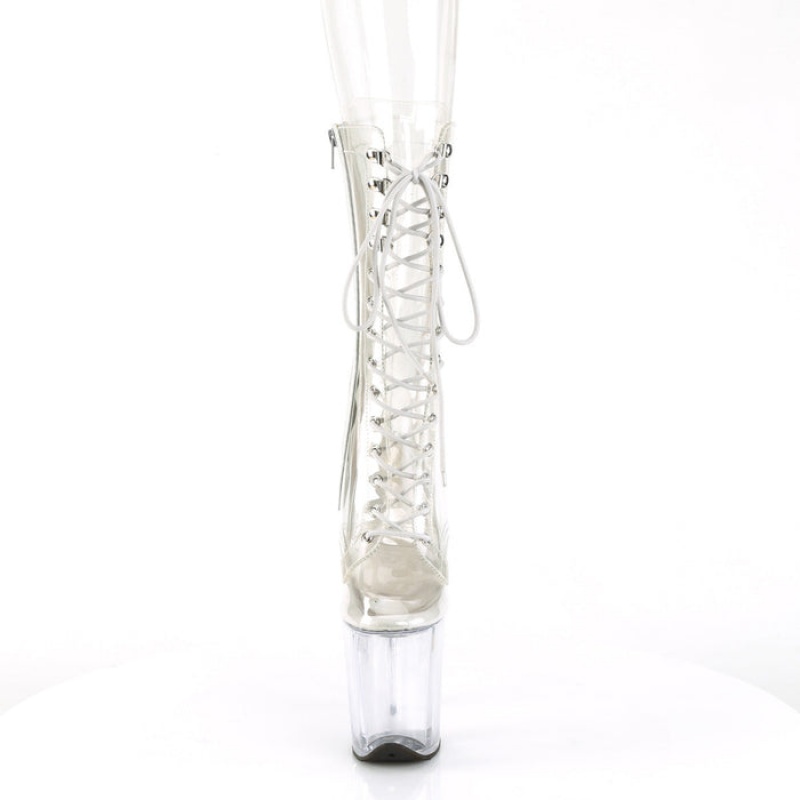 Pleaser Flamingo-1050C Støvler Dame Clear | 09KANSJUG