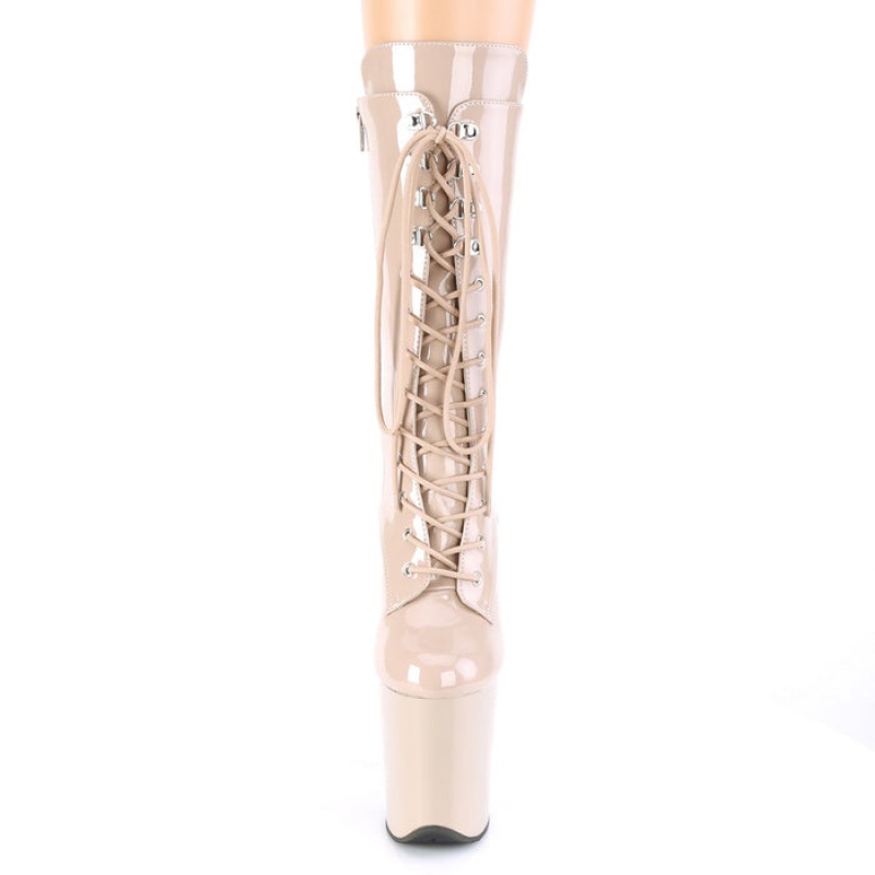 Pleaser Flamingo-1050 Støvler Dame Beige | 76EYHMXJD