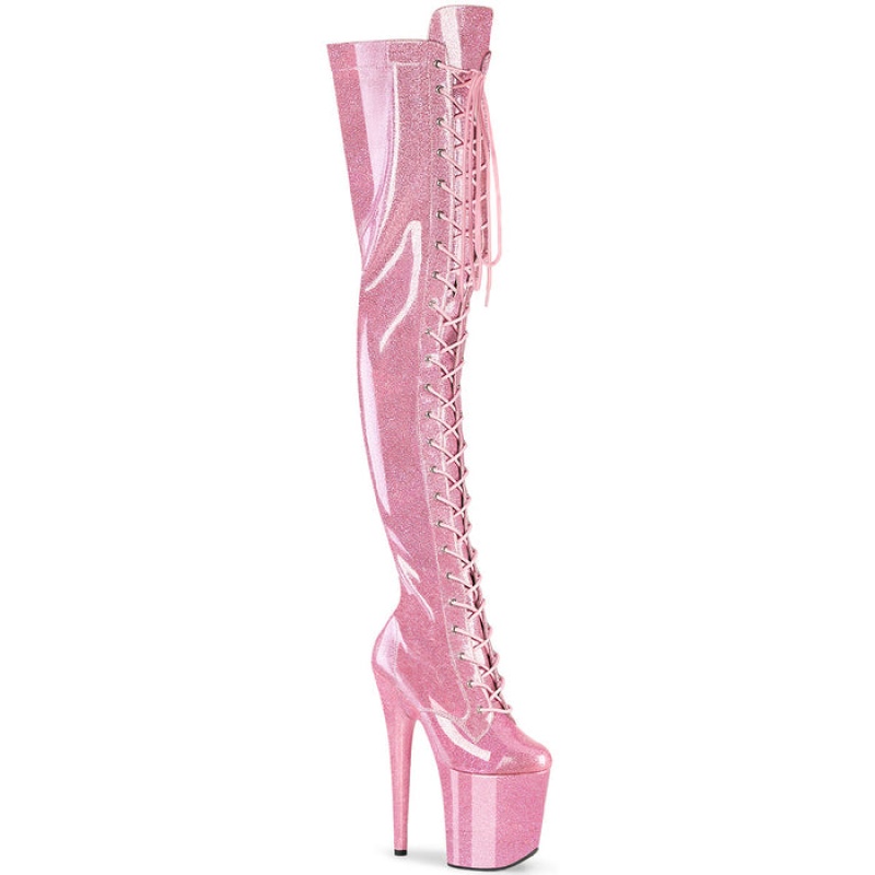 Pleaser Flamingo-3020GP Støvler Dame Lyserød | 02QCNAMPX