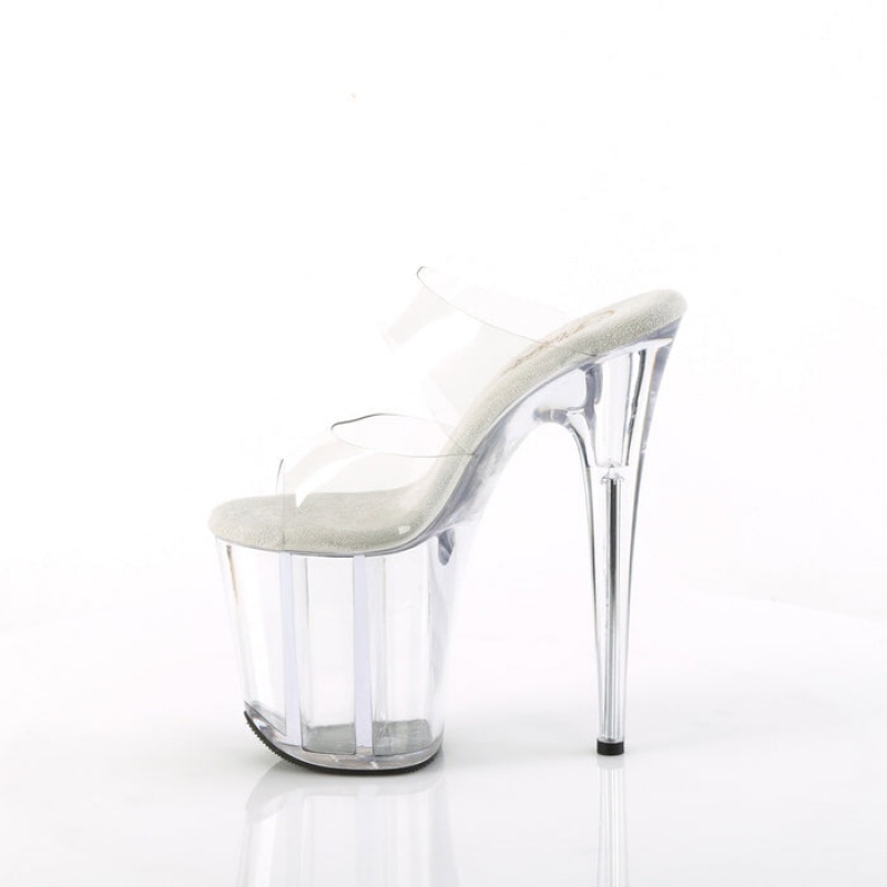 Pleaser Flamingo-802 Badesandaler Dame Clear | 07NDTARGH