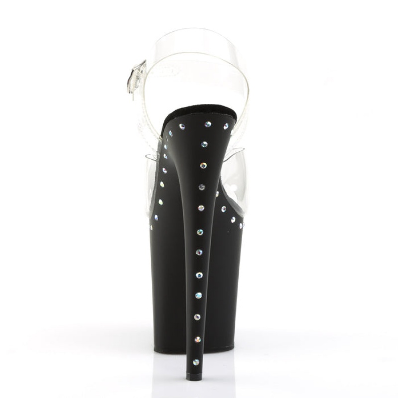 Pleaser Flamingo-808ABLS Sandaler Dame Sort | 02MQKEZPH