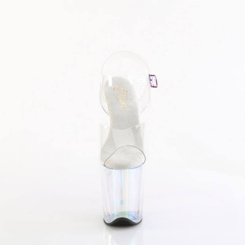 Pleaser Flamingo-808HT Sandaler Dame Clear | 31QEDCFBH