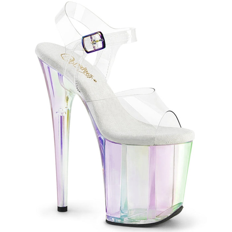 Pleaser Flamingo-808HT Sandaler Dame Clear | 31QEDCFBH