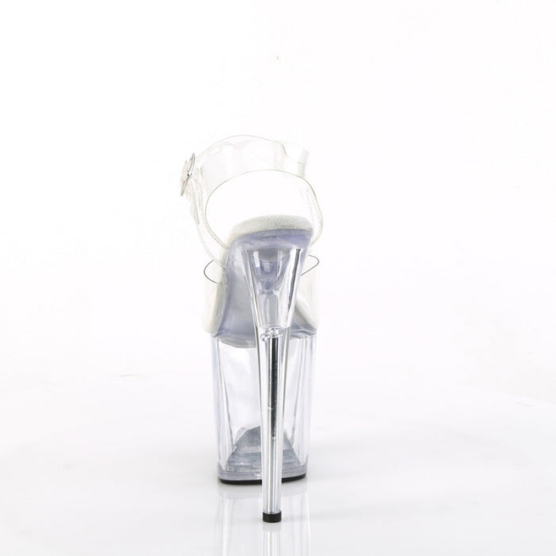 Pleaser Flamingo-808 Sandaler Dame Clear | 79CDLNWQB