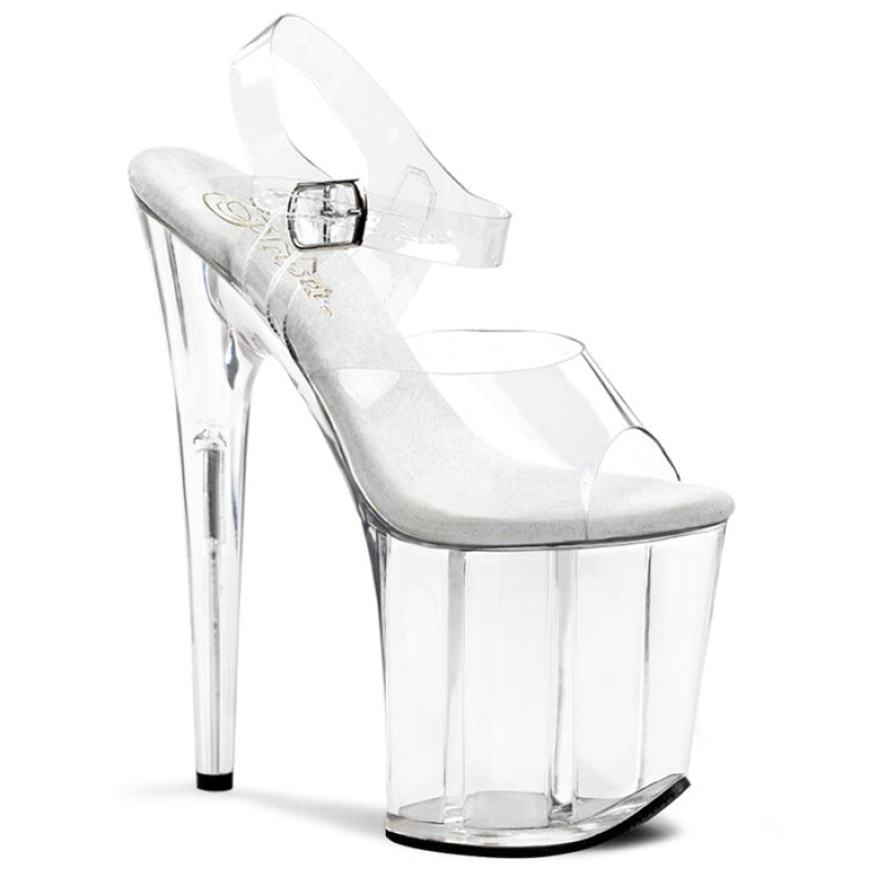 Pleaser Flamingo-808 Sandaler Dame Clear | 79CDLNWQB