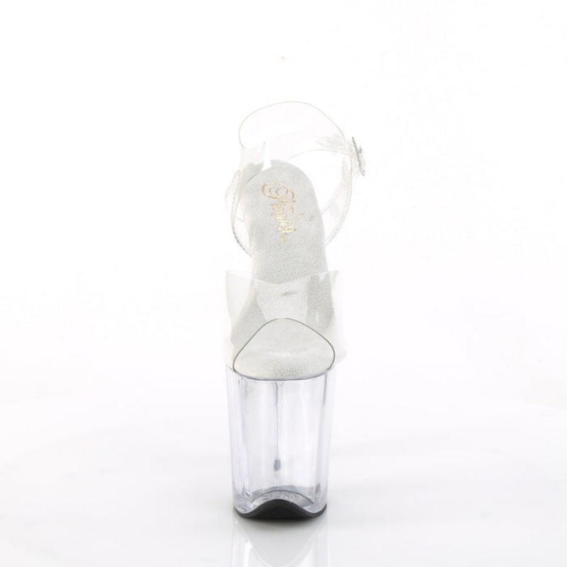 Pleaser Flamingo-808 Sandaler Dame Clear | 79CDLNWQB