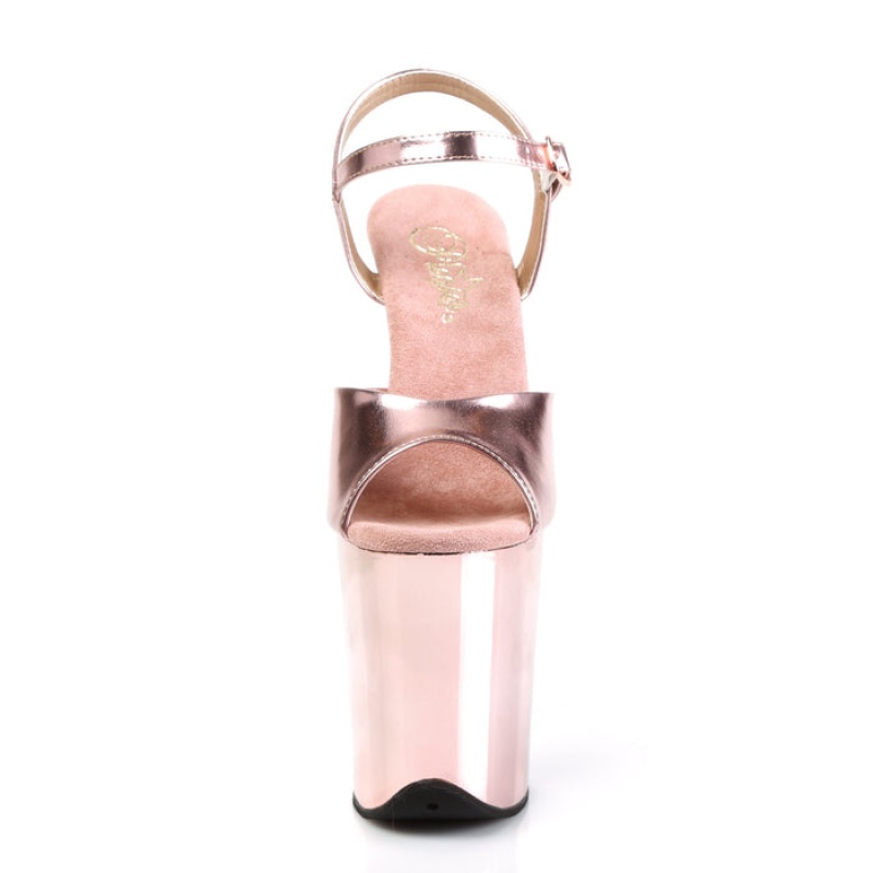 Pleaser Flamingo-809 Sandaler Dame Lyserød Guld | 32QARFIWV