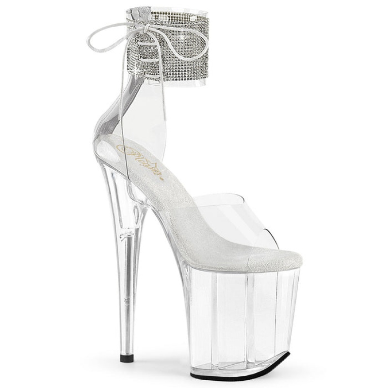 Pleaser Flamingo-824RS Sandaler Dame Clear | 90CXJNSEO