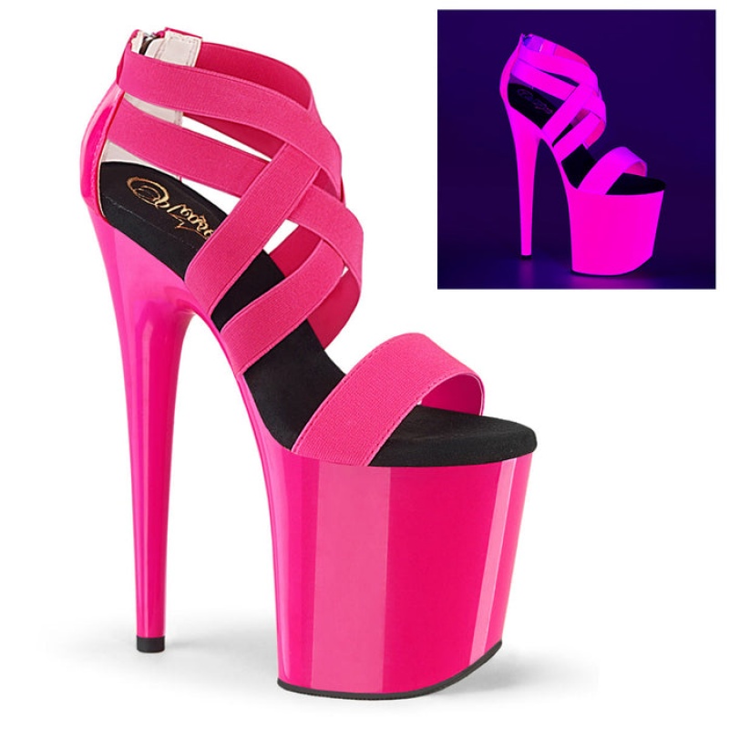 Pleaser Flamingo-869UV Sandaler Dame Lyserød | 92OUFXQZM